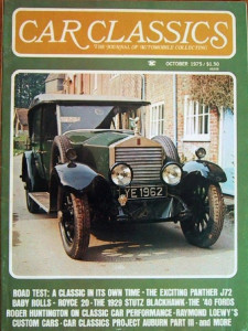 CAR CLASSICS 1975 OCT Vol7 #5 - PANTHER, BLACKHAWK